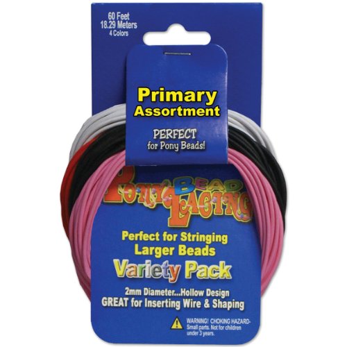 Pepperbell Spitze Pony Bead Schnürung Variety Pack 60 '– Primäre Kamera Farben von Pepperell