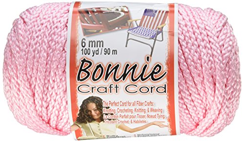 Pepperell Macrame Craft Cord 6mmX100yd, Pink Bonnie Makramee-Bastelschnur, 6 mm x 91 m, Rosa, Rose, 90 von Pepperell