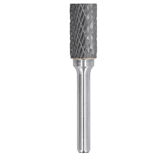 AX1225 Wolframstahl-Frässtift-Rotationsfeile, Zylindrische Form, Doppelschnitt-Rotationsschleifbit Zum Anfasen und Entgraten, 6-mm-Schaftgriff, 12-mm-Werkzeugdurchmesser, von PerGar