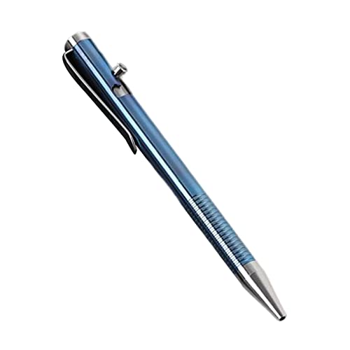 Luxus Druckkugelschreiber Titanlegierung Geburtstagsgeschenke Kugelschreiber 0,5 mm Point Action Pen für School Professional Executive, Blau von Perfeclan