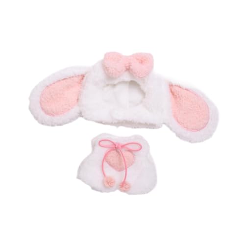 Perfeclan 2X Fashion Dolls Bunny Jumpsuit und Mütze, handgemachte Kleidung Miniaturkleidung für 15–17 cm Puppen, Halloweengeschenke, Geburtstagsgeschenke von Perfeclan