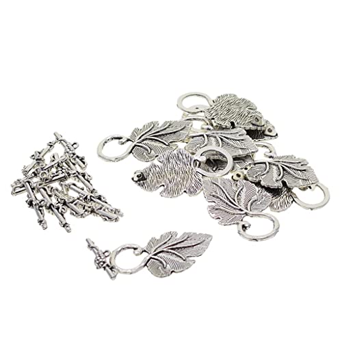 Perfeclan 40 Stück OT Knebelverschlüsse Verbinder Halskette Schmuckherstellung Schnalle, Silber von Perfeclan