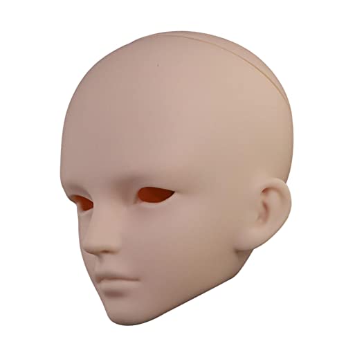 Perfeclan 60 cm 1/3 BJD Männlicher Puppenkopf Haut Kugelgelenk Puppenkopf für Puppenherstellung Körperteile, 22,5 cm Kopfumfang von Perfeclan