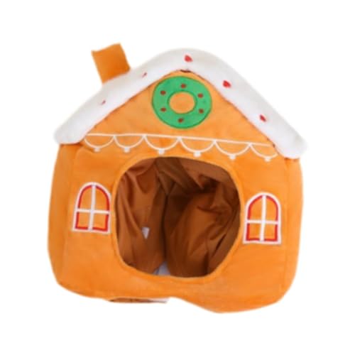 Perfeclan Gingerbread House Plüschhut Schönes Cosplay -Kostüm für Urlaub Halloween Erwachsene von Perfeclan