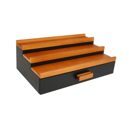 Perfeclan Holz Parfüm Organizer Display Riser Elegante Raumdekor mit Schublade, 3 -Tier -Parfümausstellungsständer für Kommode Schlafzimmer Eitelkeit, Style A von Perfeclan