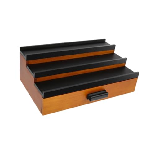 Perfeclan Holz Parfüm Organizer Display Riser Elegante Raumdekor mit Schublade, 3 -Tier -Parfümausstellungsständer für Kommode Schlafzimmer Eitelkeit, Style B von Perfeclan