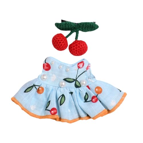 Perfeclan Mini 17cm 6inch Puppenkleidung Kleid Puppenzubehör Kleidung mit Haar-Accessoire Niedliche Puppenkleidung Anzug Kleine Mädchen Geschenk von Perfeclan