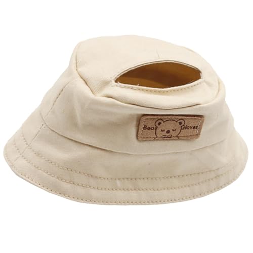 Perfeclan Mini-Puppenhut, Kopfbedeckung, pädagogische Foto-Requisiten für die Fantasie von Kindern, Mode zum Selberverkleiden, um eigene Puppen herzustellen, Beige von Perfeclan