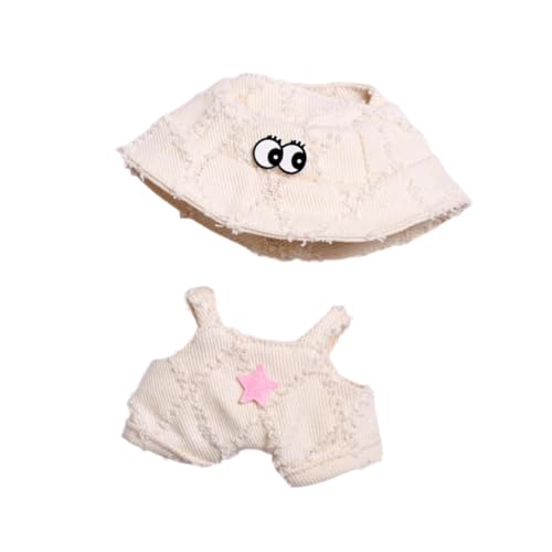 Perfeclan Mini-Puppenkleidung, Kleidungsset, Miniatur-Accessoires-Kleidung, Anziehhosen-Set, Kostümanzug für 5,91-Zoll-Puppen, Beige von Perfeclan