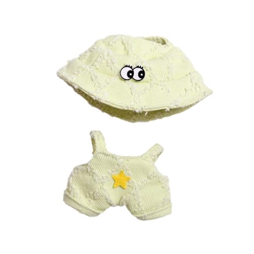 Perfeclan Mini-Puppenkleidung, Kleidungsset, Miniatur-Accessoires-Kleidung, Anziehhosen-Set, Kostümanzug für 5,91-Zoll-Puppen, GrÜn von Perfeclan