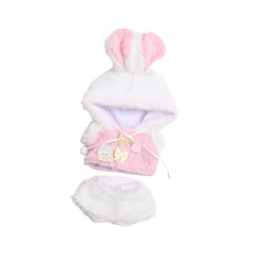 Perfeclan Mini-Puppenkleidung, zum Anziehen, Cosplay, niedlich, modisch, handgefertigt, stilvoll, Kostüm, Kleidungs-Outfits-Set, Anzug für 15 cm große Puppen, Rosa von Perfeclan