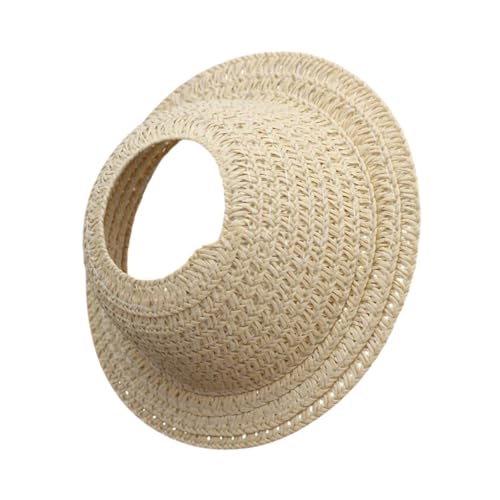 Perfeclan Miniatur-Puppenhut, Mädchen-Puppenhut für 15 cm Puppen, Kopfbedeckung, Foto-Requisiten, modisch, weich, DIY für Anhänger, Puppe, Puppenzubehör, Beige von Perfeclan