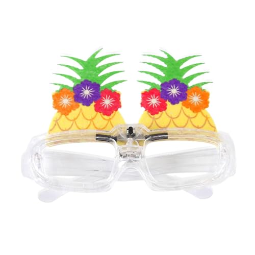 Perfeclan Partybrille, ausgefallener Rahmen, dekorative, trendige leuchtende Brille für Kostüme im Sommer, Ananas, 12.5 cm x 15.5 cm von Perfeclan