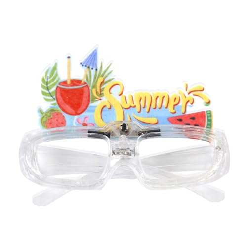 Perfeclan Partybrille, ausgefallener Rahmen, dekorative, trendige leuchtende Brille für Kostüme im Sommer, Wassermelone, 11.5 cm x 15.5 cm von Perfeclan