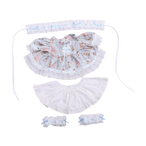 Perfeclan Plüschfigur Hochzeitskleid Puppenkleidung 38cm, Kleidung Niedliche pädagogische Machen Sie Ihre eigenen Puppen Mädchen Outfit Set für 14,96'' Puppe, Blau von Perfeclan