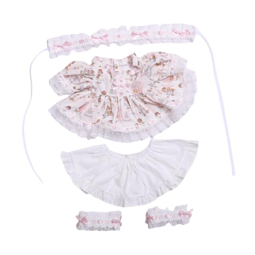 Perfeclan Plüschfigur Hochzeitskleid Puppenkleidung 38cm, Kleidung Niedliche pädagogische Machen Sie Ihre eigenen Puppen Mädchen Outfit Set für 14,96'' Puppe, Rosa von Perfeclan