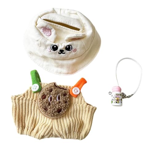 Perfeclan Puppen Hosen Kleidung, Puppe Outifits Kleidung, Mädchen Geschenk, Puppen zubehör Kleidung, Puppen Bekleidung Zubehör für Puppen, Anhänger Puppe, Keksflaschen-Set von Perfeclan