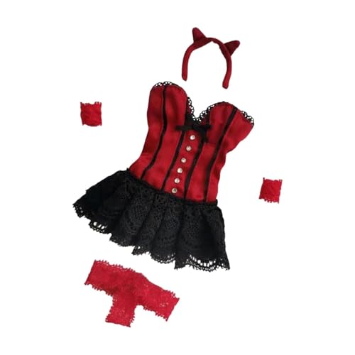 Perfeclan Puppenkleid für weibliche Actionfiguren im Maßstab 1/6, stilvoll, handgefertigtes Kostüm für 12 Zoll große Puppen, Kleidung, Anziehaccessoires von Perfeclan