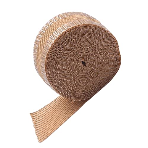 Perfeclan Saumband aus Polyester, Saumband für Hosen, 2,5 cm x 5,5 m, Hosenverkürzungsband, Saumband zum Aufbügeln für Hosen, Kleider, Jeans, Hosen, Beige von Perfeclan