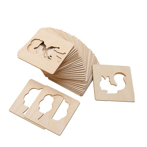 Perfeclan Zeichenschablonen für Kinder, Kreideschablonen aus Holz, pädagogische DIY-Malschablonen, Malvorlagen für Kleinkinder, Kunsthandwerk, 32 Stück Perfeclan Zeichenschablonen für Kinder, Kreideschablonen aus Holz, pädagogische DIY-Malschablonen, Malvorlagen für Kleinkinder, Kunsthandwerk, 32 Stück von Perfeclan