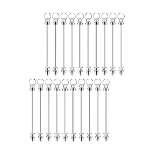 perfeclan 20pcs Perlenable Keychain Bar Metal Blank Schlüsselanschlüsse Schmuck herstellen charmante Kunsthandwerksbedarf Schlüsselbund -Vorräte für Frauen von Perfeclan