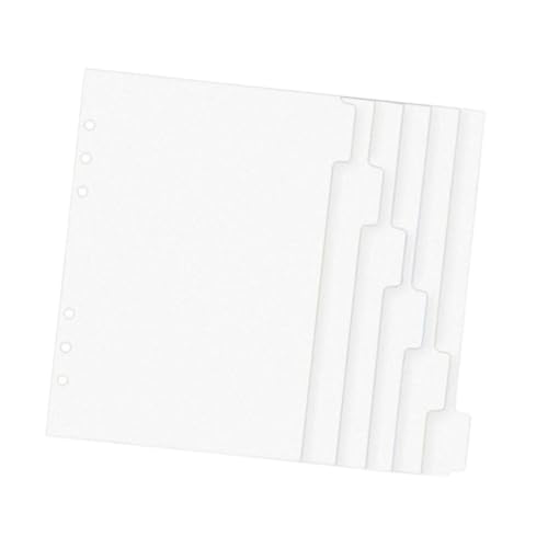 perfeclan 6 Blatt Binder-Nachfüllpapier, abnehmbarer DIY-Planer, nachfüllbare Seiten, 6-Loch-Loseblatt-Papierbinder-Trennblätter für Zuhause, College, A5 von Perfeclan