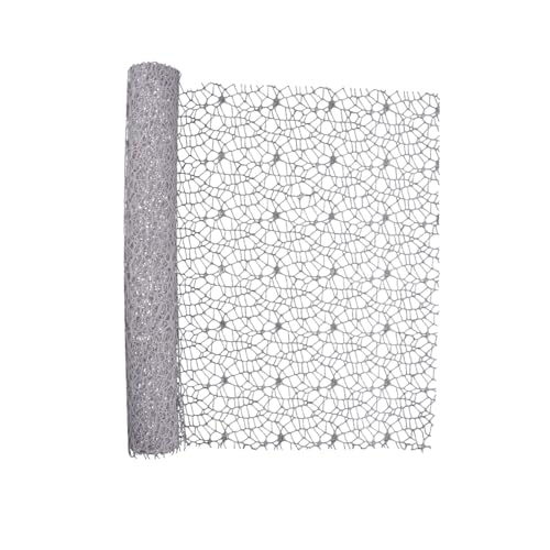 perfeclan Jacquard-Netzgewebe, durchbrochenes Blumen-Geschenkpapier, dekoratives DIY-Bastelpapier für Blumensträuße, Blumenverpackung für Hochzeit, Grau von Perfeclan