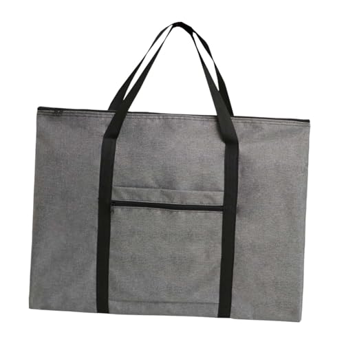 perfeclan Kunstportfolio -Einkaufstasche Bulletin Board Halter tragbare Posterplatine Aufbewahrung Handtasche Dokumentdatei Organizer für Farben Kunstwerke, Grau 4k A2 von Perfeclan