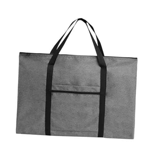 perfeclan Kunstportfolio -Einkaufstasche Bulletin Board Halter tragbare Posterplatine Aufbewahrung Handtasche Dokumentdatei Organizer für Farben Kunstwerke, Grau 8k A3 von Perfeclan