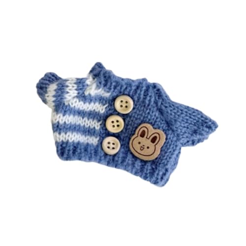 Perfeclan Puppenpullover, zum Anziehen, Basteln Sie Ihre eigene Puppe, DIY-Foto-Requisiten für Kinder, modische Plüsch-Puppenpullover-Kleidung für 5,91'' 6,69'', Blau von Perfeclan