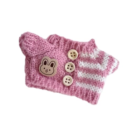 Perfeclan Puppenpullover, zum Anziehen, Basteln Sie Ihre eigene Puppe, DIY-Foto-Requisiten für Kinder, modische Plüsch-Puppenpullover-Kleidung für 5,91'' 6,69'', Rosa von Perfeclan