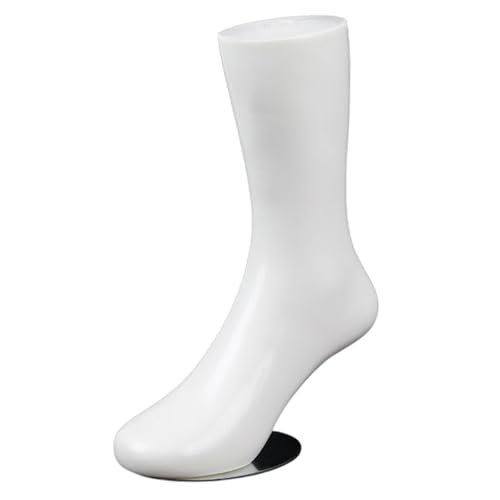 perfeclan Socken-Mannequin-Fußdisplay für Kinder, Sockendisplay-Modell, Geschäft, Fußformen, Heim-Requisite, menschliches Fußmodell, Ständer, Unterstützung für , White H 21cm von Perfeclan