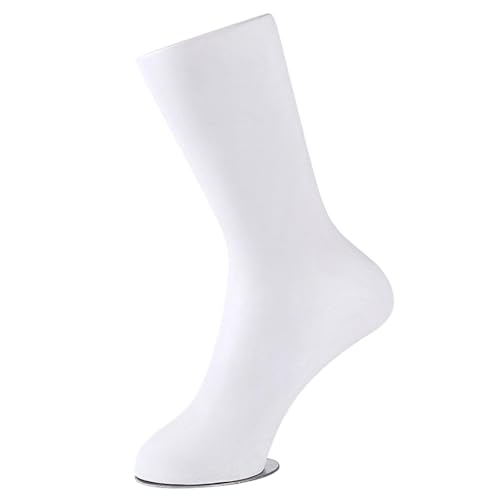 perfeclan Socken-Mannequin-Fußdisplay für Kinder, Sockendisplay-Modell, Geschäft, Fußformen, Heim-Requisite, menschliches Fußmodell, Ständer, Unterstützung für , White H 24cm von Perfeclan