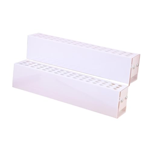 perfeclan Stiftständer, Bleistift- und Stifthalter, mehrere Steckplätze, modische Dekoration, Make-up-Pinsel-Organizer-Rack für Wohnheim, Make-up-Pinsel, Büro, 2 Lagen 96 Löcher von Perfeclan