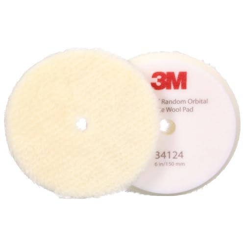 3M Perfect-It Polierpad mit Polierfell für Exzenter Poliermaschine, grob, weiß, 150 mm (6 in), 34124 von Perfect-It