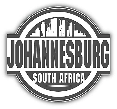 20cm! Hochwertiger Kühlschrank-Auto-Aufkleber Sticker Cartoon Comic Johannesburg Südafrika Skyline UV&Waschanlagenfest Decal von Perfect Sticker