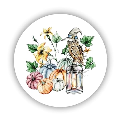 2cmØ 32-Stück! Aufkleber Sticker Briefumschlag-Siegel Post rund FALL PUMPKIN OWL LANTERN HALLOWEEN HERBST KÜRBIS EULE LATERNE HALLOWEEN R234 von Perfect Sticker