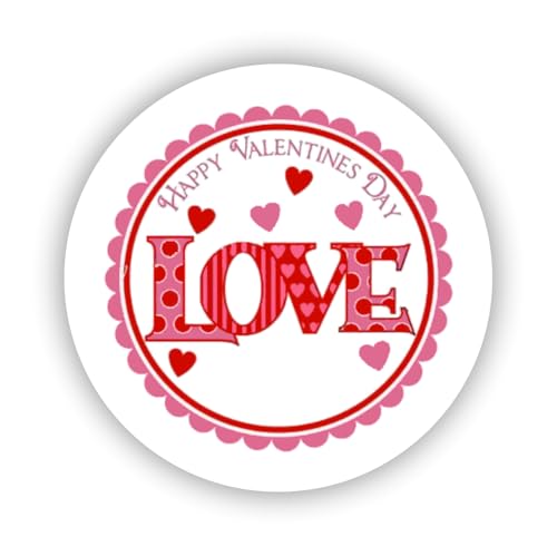 2cmØ 32-Stück! Aufkleber Sticker Briefumschlag-Siegel Post rund HAPPY VALENTINE DAY LOVE HAPPY VALENTINE DAY LIEBES R883 von Perfect Sticker