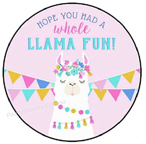 2cmØ 32-Stück! Aufkleber Sticker Briefumschlag-Siegel Post rund HOPE YOU HAD WHOLE LLAMA FUN HOFFNUNG LAMA-SPASS GEHABT R902 von Perfect Sticker