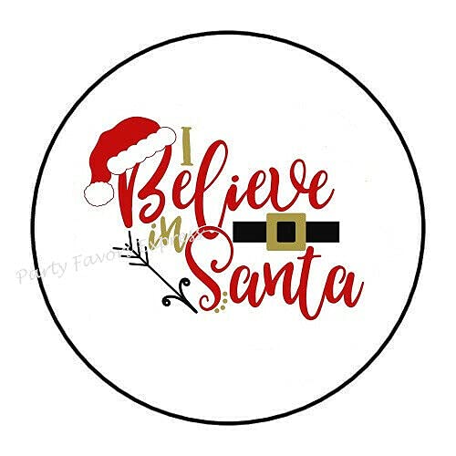 2cmØ 32-Stück! Aufkleber Sticker Briefumschlag-Siegel Post rund I BELIEVE SANTA CHRISTMAS Ich BELIEVE SANTA WEIHNACHTSFEIER R774 von Perfect Sticker