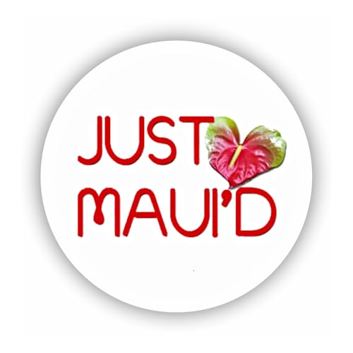 2cmØ 32-Stück! Aufkleber Sticker Briefumschlag-Siegel Post rund JUST MAUI'D WEDDING JUST MAUI'D HOCHZEITS R1127 von Perfect Sticker