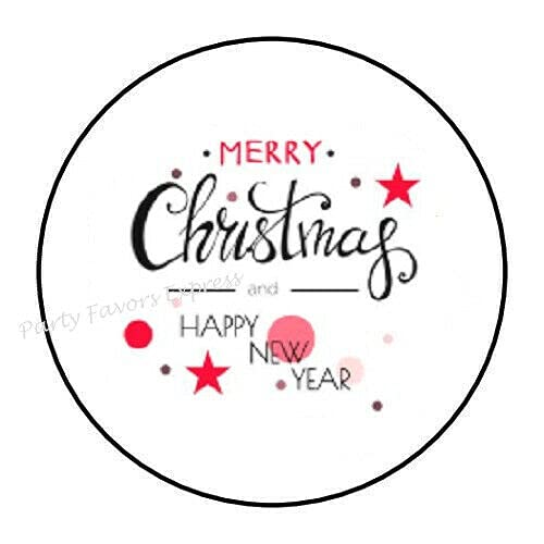 2cmØ 32-Stück! Aufkleber Sticker Briefumschlag-Siegel Post rund MERRY CHRISTMAS HAPPY NEW YEAR FROHE WEIHNACHTEN FROHES NEUES JAHR R316 von Perfect Sticker