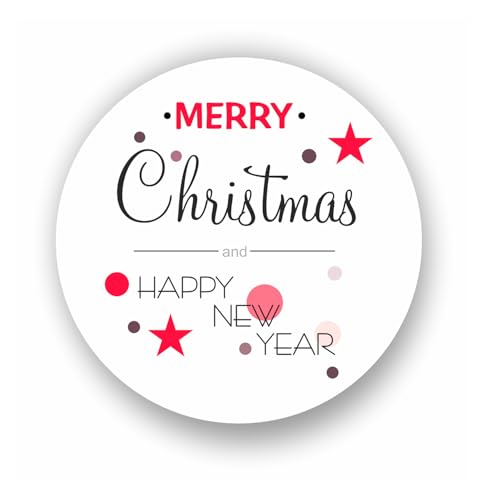 2cmØ 32-Stück! Aufkleber Sticker Briefumschlag-Siegel Post rund MERRY CHRISTMAS HAPPY NEW YEAR FROHE WEIHNACHTEN FROHES NEUES JAHR R316 von Perfect Sticker