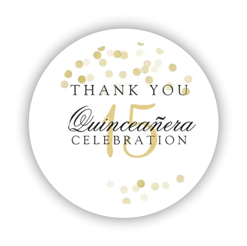 2cmØ 32-Stück! Aufkleber Sticker Briefumschlag-Siegel Post rund QUINCEANERA THANK YOU QUINCEANERA DANKESCHÖN- R720 von Perfect Sticker