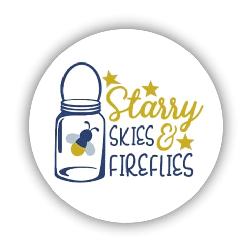 2cmØ 32-Stück! Aufkleber Sticker Briefumschlag-Siegel Post rund STARRY SKIES FIREFLIES STERNENHIMMEL GLÜHWÜRMCHEN R738 von Perfect Sticker