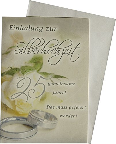 Einladungskarten Klappkarten zur Silberhochzeit mit Innentext 611123 von Perleberg