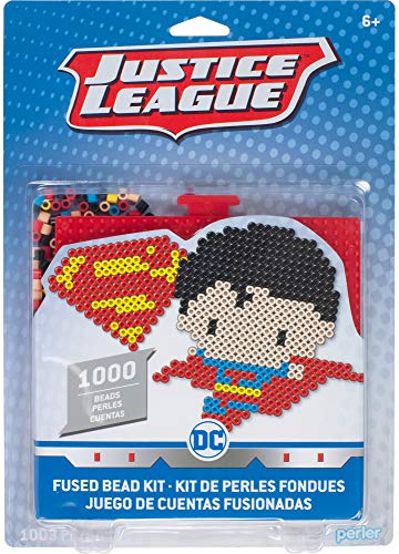 Perler Beads Crafts for Kids Chibi Justice League Superman-Sicherungsperlen-Muster-Set, 1000 Stück von Perler