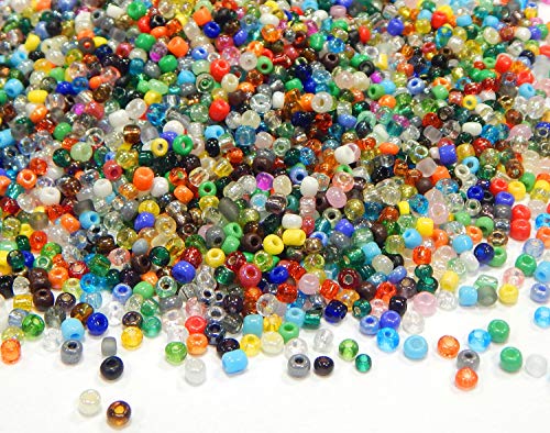 1 kilo Rocailles Perlen 2mm 3mm 4mm Glasperlen Perlenmischung 6/0 8/0 11/0 Mix Set Kugel Rund Mini Perlen Indianerperlen für Schmuck DIY Armband Halskette Ohrring Zubehör Basteln (2,8~3mm) von Perlin