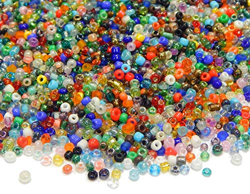 1 kilo Rocailles Perlen 2mm 3mm 4mm Glasperlen Perlenmischung 6/0 8/0 11/0 Mix Set Kugel Rund Mini Perlen Indianerperlen für Schmuck DIY Armband Halskette Ohrring Zubehör Basteln (1,8~2mm) von Perlin