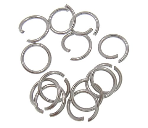 100 Stk EDELSTAHL 304 METALLRINGE 5mm BINDERINGE SPALTRINGE METALL VERBINDER ÖSEN M116 von Perlin